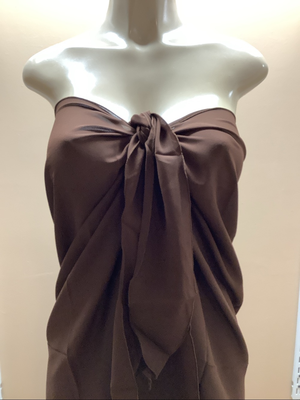 Zuliana Brown Sarong/Cover Up Skirt. Made in USA. New With Tags. - Picture 2 of 5
